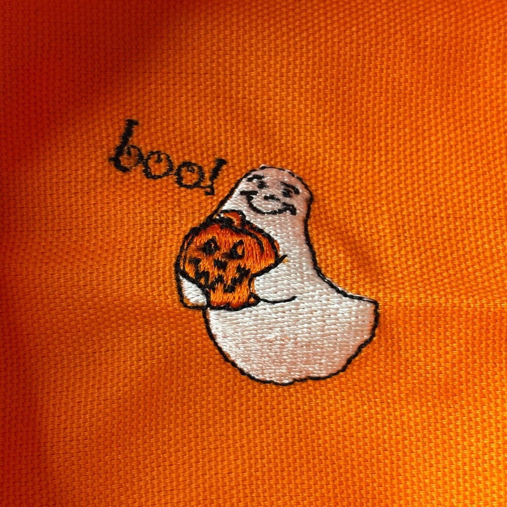 Longaberger Coaster Tote Halloween 
Orange Ghost Pumpkin 27710152